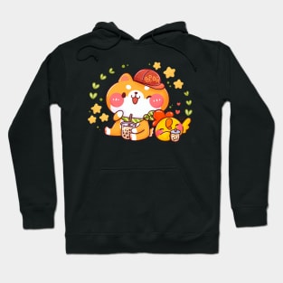 Cute Shiba Boba Hoodie